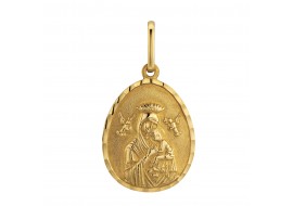 Złota zawieszka -  Matka Boska